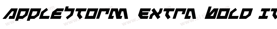 AppleStorm Extra Bold Italic字体转换